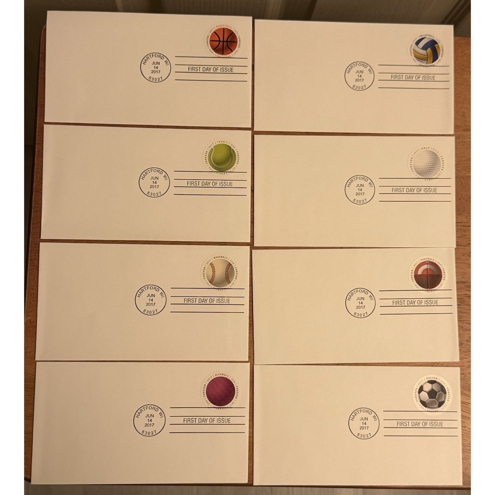 US 5203-5210 Have a Ball (set of 8) CDS FDC 2017